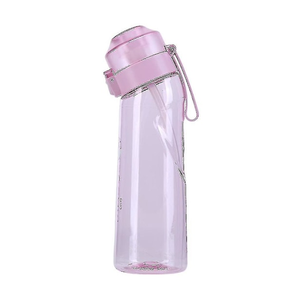 Smaksatt Vattenflaska med 7 Smakkapslar Air Water Up Flaska Frostat Svart 650ml Air Starter Up Set Vattenkopp för Camping Sport Klar Rosa Klar Rosa Clear Pink Only water bottle