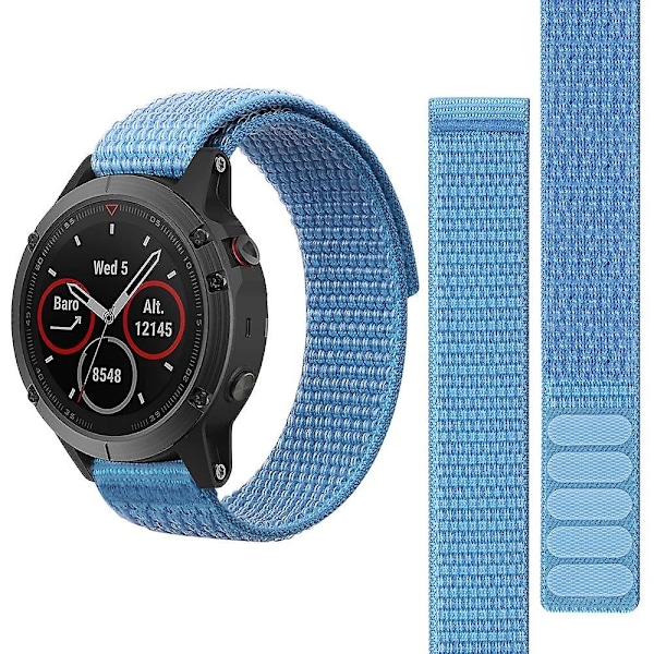 Säädettävä nailonranneke Garmin Forerunner 965/955/945/935 - Azure, Sky B Azure, Sky B Azure, Sky Blue Style A Garmin Forerunner 965