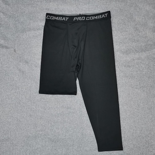 Kompressions Baskettights byxor med ett ben för män kompression cr white-left M