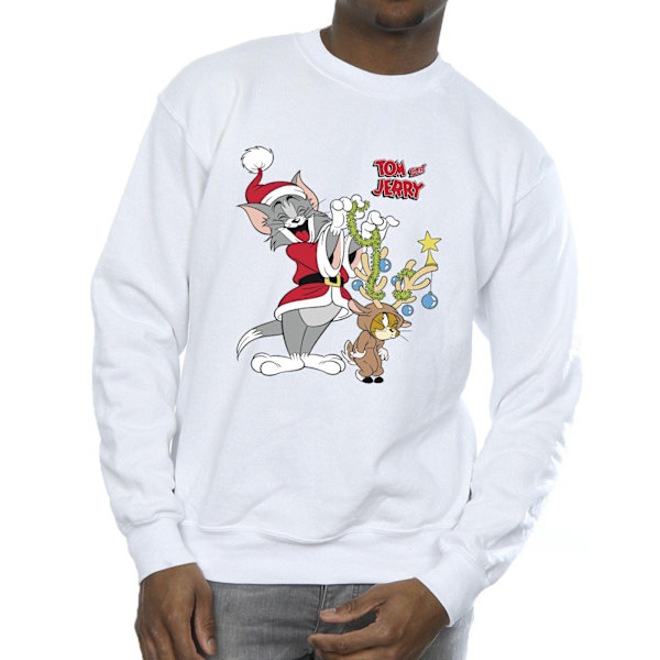 Tom & Jerry Jul Ren Gensersweatshirt 4XL Hvit White 4XL