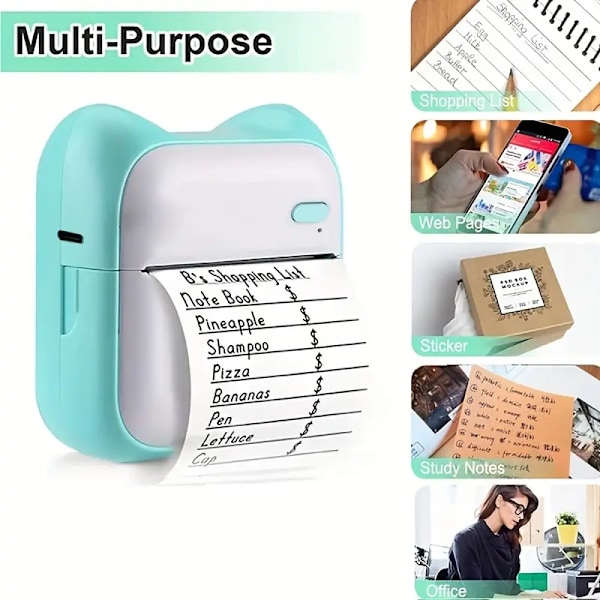 Minifotoprinter for iPhone/Android - perfekt for gaver, studier, arbeid og bilder