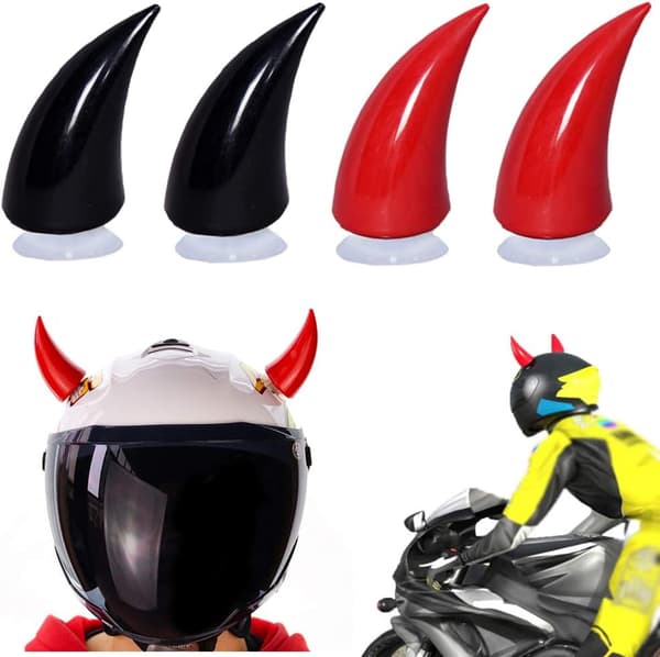 4-pack Djävulshorn med Sugpropp (Hjälm Ingår Ej), Motocr