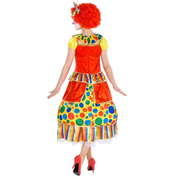 tectake Kostumekjole Dame Clown Fridolina Rød Red l