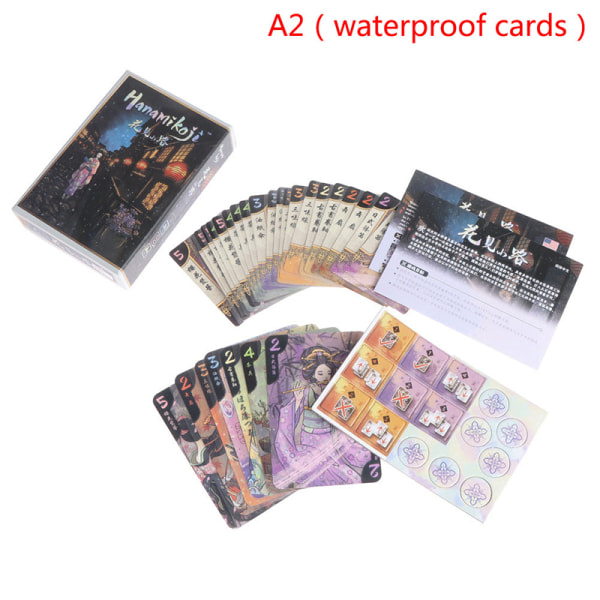 Hanamikoji Brädspel Kooperativa kortspel Lätt att spela Roligt A2（waterproof cards）