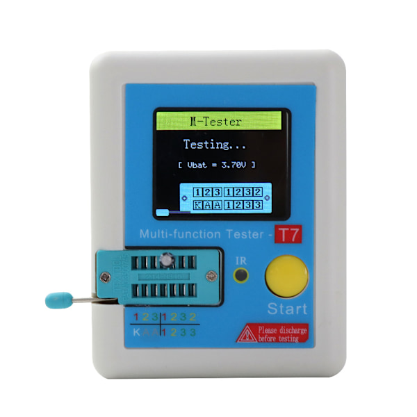 Transistortester med 128 TFT LCD-skjerm Diode Triode Kapasitans for LCR ES