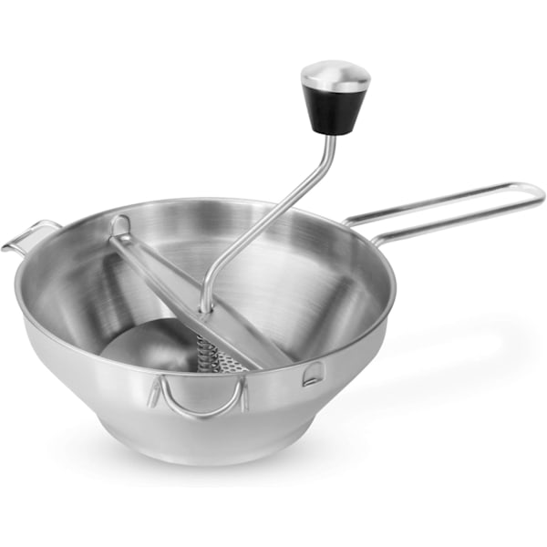 Grøntsagskværn | Tomatpresser i rustfrit stål | Madkværn | Madmølle | Kartoffelmoser | Rotationsmoser | Tåler opvaskemaskine | 3 Kværneskiver