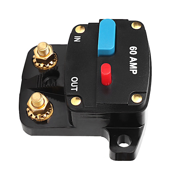 12V 60A Bil Stereo Kretsbryter Manuell Reset Sikringsholder