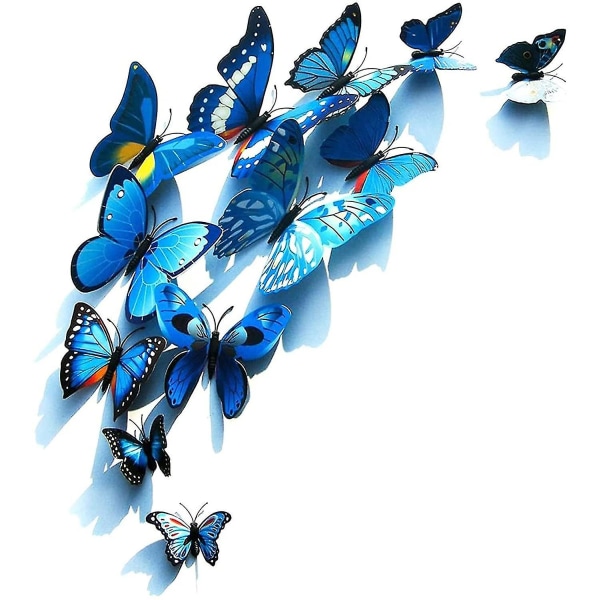 108 stk 3D sommerfugler veggdekor klistremerker klistremerker, sommerfugldekorasjoner