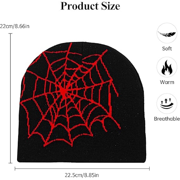Unisex Beanie Y2K Bokstavmønster - Unisex Stretch Mesh Strikket Beanie Varm Vinter Løs Mønstret Strikket Beanie