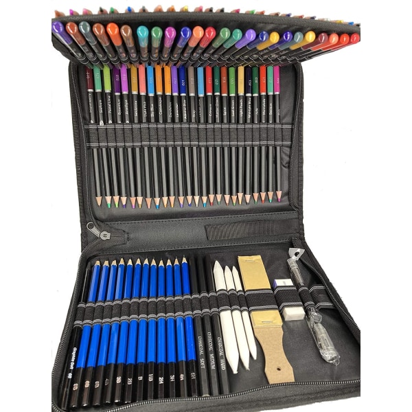 Set med 95 färgpennor, 72 stycken färgpennor och 12