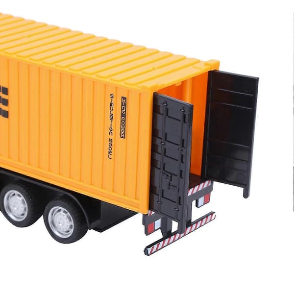 1:48 Legering Container Lastbil Model Legetøj Meget Simulation Børnebil Legetøj Køretøj Til Børn 3-6 År - Ja Yellow