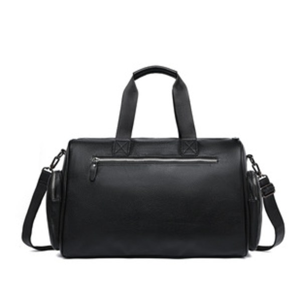 Sportsbag i sort skinn weekendbag