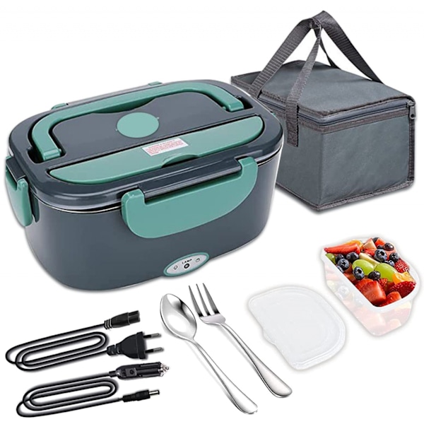 Sähköinen lounaslaatikko lämmitin 3-in-1 autoon, kuorma-autoon ja työhön Black one size
