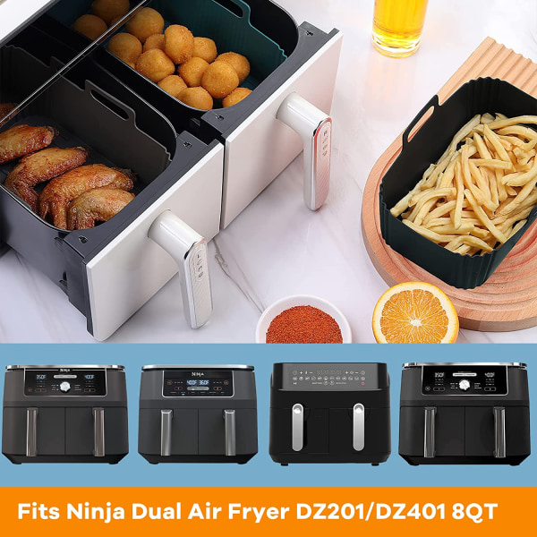 Air Fryer Tillbehör för Air Fryer Ugn Mikrovågsugn (2 x Grå)