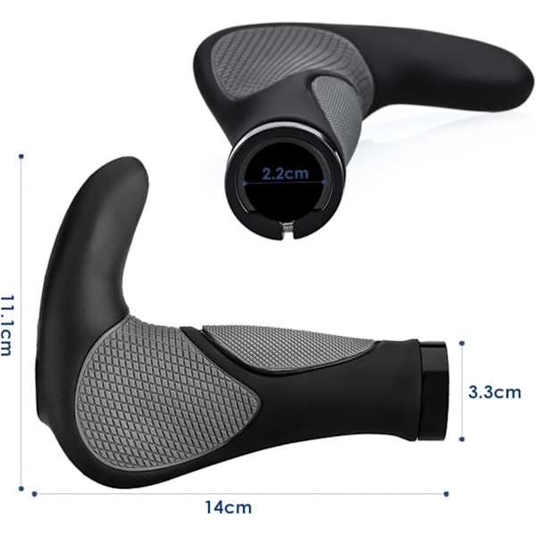 Ergonomiske sykkelgrep MTB Mountainbike Syklist av Lo