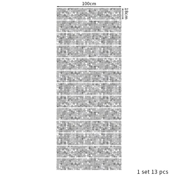 13 stycken 3D silver mosaik trappdekaler