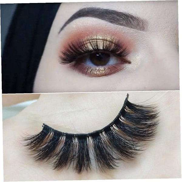 (iLashes.SE) 5 par falske øyevipper - 3D faux mink G800 svart (G-800)