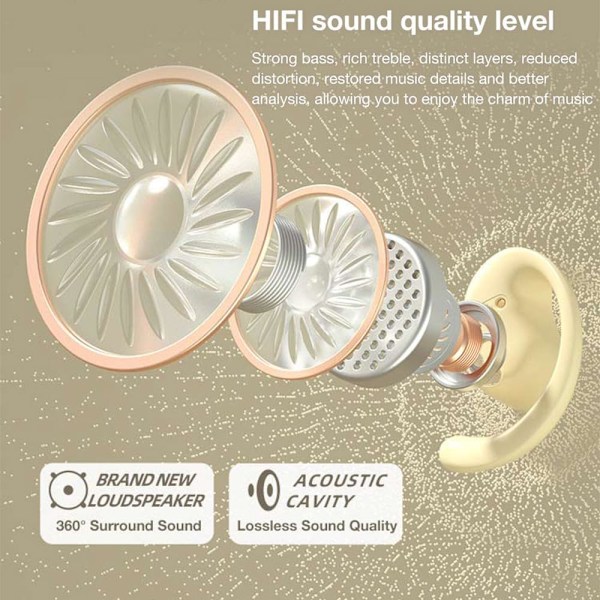 Bluetooth-headset, Trådlösa Öronkrok Bluetooth-hörlurar, Ultralätta Smärtfria