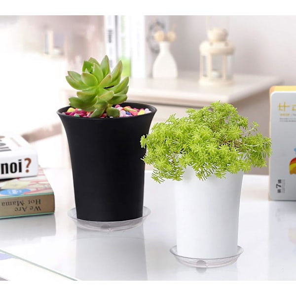 Gennemsigtige Plantebakker Underskåle til Indendørs Udendørs Haveplanter Potte 10 stk 25 cm