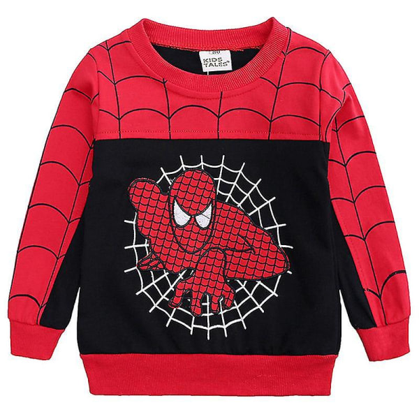 Hotrea! Barn Pojkar Spiderman Träningsoverall Hooded Full Zip Sweatshirt Pullover Byxor Outfits Black 2-3 Years