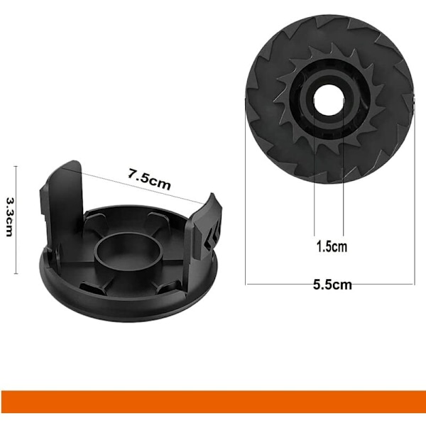 Spolesæt til BOSCH EasyGrassCut 18 23 26 Art 23 26 Græstrimmer Reservedele (BOSCH F016800569 / F16800385, 4 stk.)