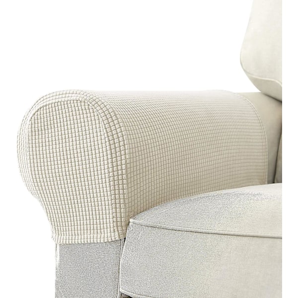 Fåtölj armstödsskydd stretch soffa armstödsskydd armstödsskydd för stolar Cream