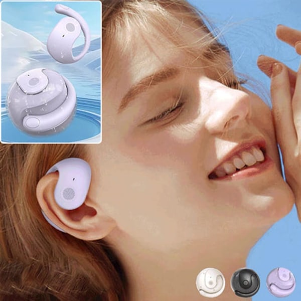 Bluetooth-headset, Trådlösa Öronkrok Bluetooth-hörlurar, Ultralätta Smärtfria