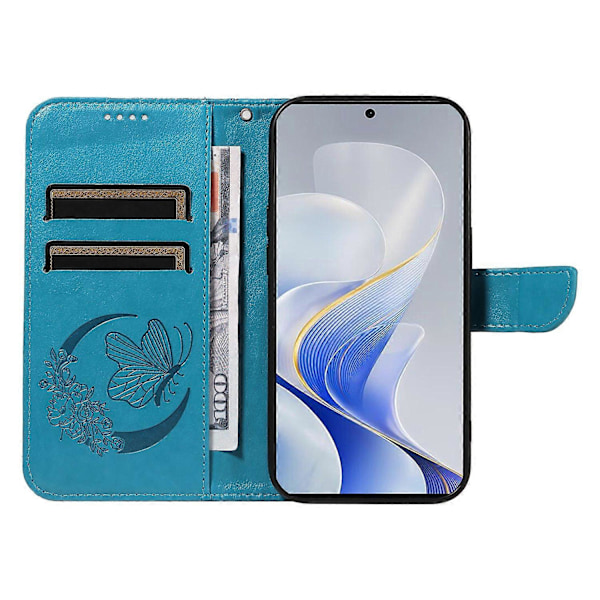 Lommeboketui for vivo S19 5G/V40 5G Støtsikkert Flip Blomster Sommerfugl Lær Telefonetui Flerfarget Multicolor Style A