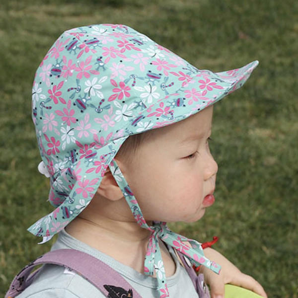 Baby UPF 50+ suoja, säädettävä vauvan ultraohut hengittävä hattu, uima-allas aurinkohattu, lippis 48-54cm (sammakko)