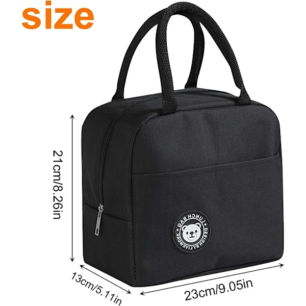 Lille køletaske, foldbar mini madtaske med lynlås, vandtæt madtaske, picnictaske, køletaske (lilla)