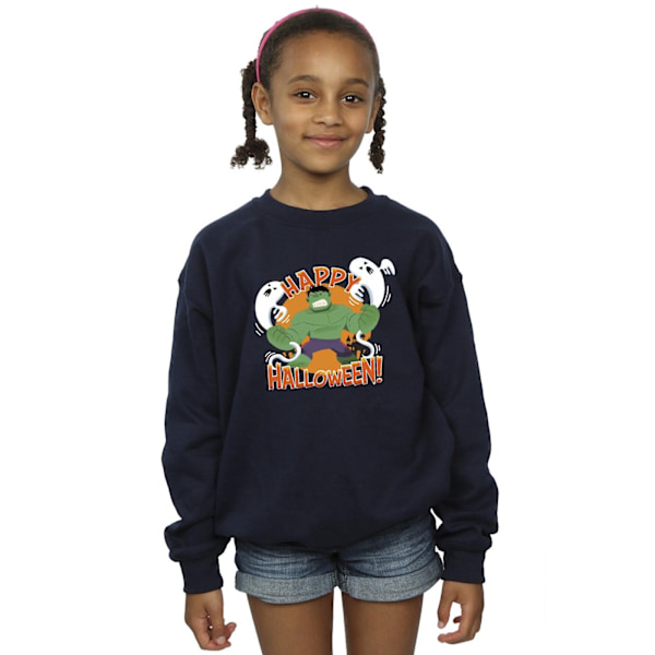 Marvel Girls Hulk Happy Halloween Sweatshirt 5-6 år Marinblå Navy Blue 5-6 Years