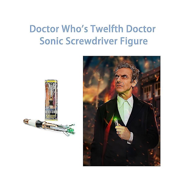 [12 sukupolven Sonic Screwdriver] Doctor Who voi lähettää valoa ja ääntä sisäänvedettävä Sonic Screwdriver