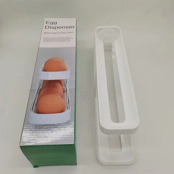 Äggbehållare för kylskåp, äggdispenser, ägghållare, äggförvaring för 12-14 ägg, dubbla lager, köksorganisatör