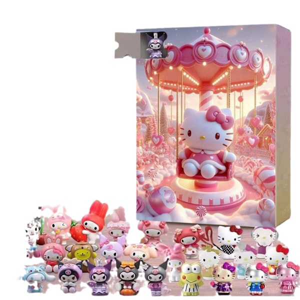 Ny Sanrio Julekalender, 24 overraskelser, samlefigurer, blind box-sæt, perfekt til jul Sanrio new models