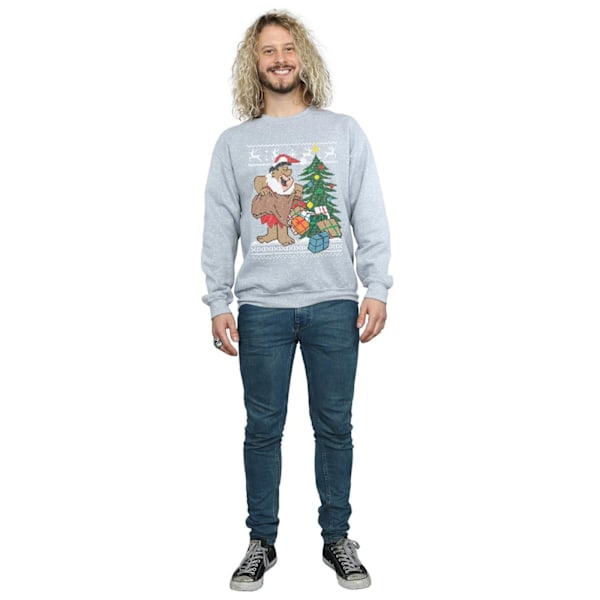 The Flintstones Herr Jul Fair Isle Sweatshirt M Sports Grå Sports Grey M