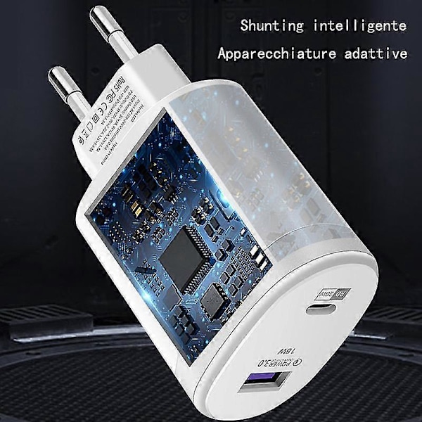 Type-C Hurtigladeadapter PD20W Direkte Lader med Datakabel[GKS]