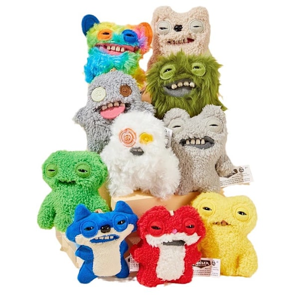 Fuggler Isohampainen Söpö Hirviönukke Hammaskissa Ruma Hirviö Hauska Pehmonukke Troublesome star monster (grey)