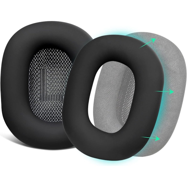 Skyddande silikonöronkuddar för AirPods Max hörlurar, svettresistenta, lätta att tvätta, robust hållbarhet