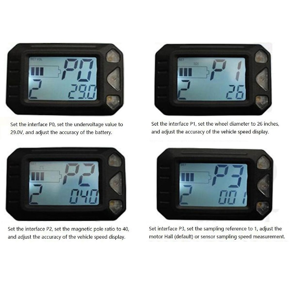 24V 36V Justerbar Elektrisk Scooter Instrument Display Skærmkontakt Accelerator til 5,5 tommer Scooter