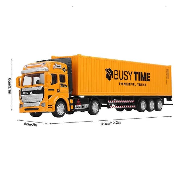 1:48 Legering Container Lastbil Model Legetøj Meget Simulation Børnebil Legetøj Køretøj Til Børn 3-6 År - Ja Yellow