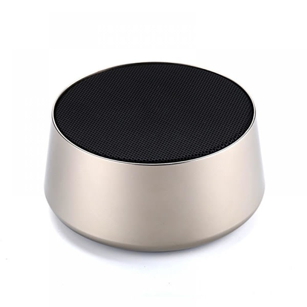 Case packad, bärbar Bluetooth högtalare, kort design, perfekt minihögtalare för dusch, rum, cykel, (guld)