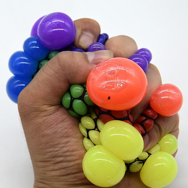 4-pak Mesh Squishy Bolde Stressbolde til Afspænding Trykaflastning Legetøj til Voksne og Børn