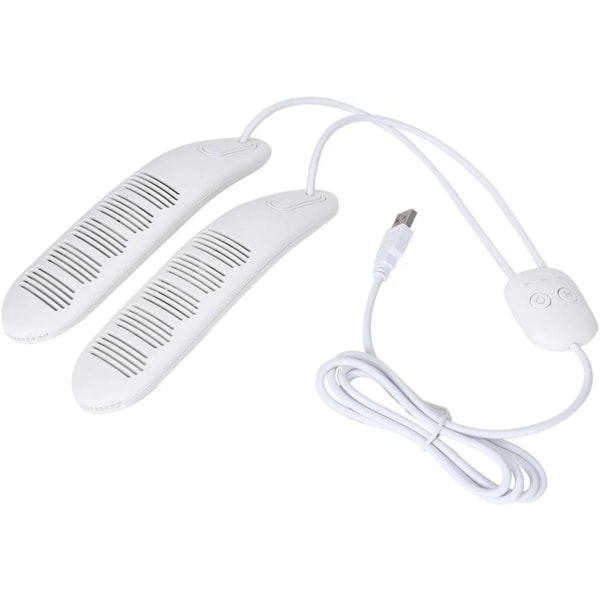 Bärbar skotork, USB-laddningskabel, med timer (vit)