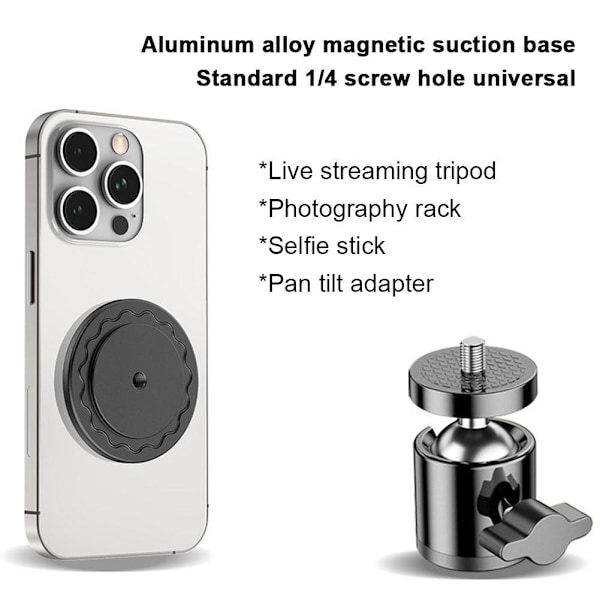 Vahva magneetti magneettiselle kontaktipohjalle, reiän siirto 17m 1/4 adapter 1/4 adapter