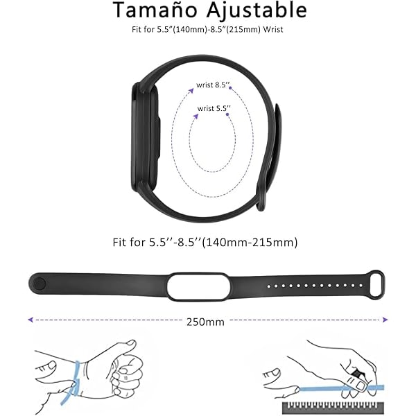 Hihna Xiaomi Mi Band 5/6:lle, klassiset ja värikkäät pehmeät silikoniset rannekkeet Amazfit Band 5:lle.