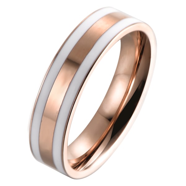 Simple Women Titanium Steel Wedding Rings Fashion Couple Lovers Rings (Women 8#)