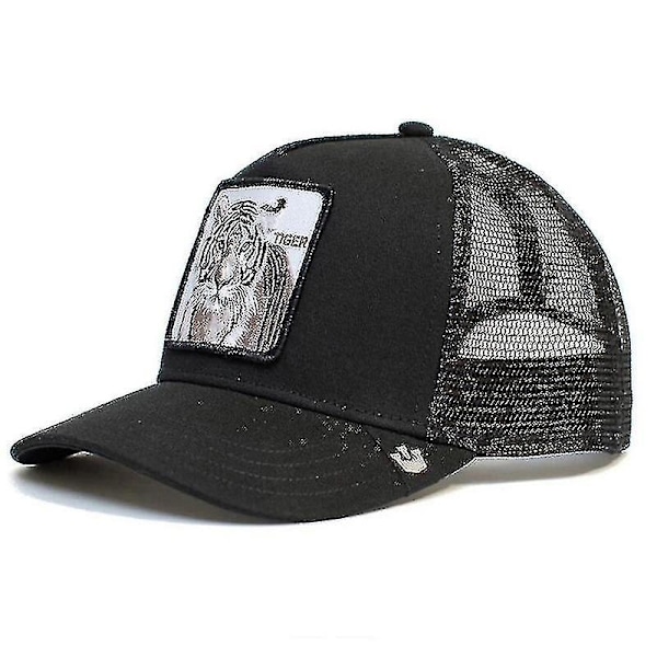 Vuxen Svart Panter Mesh Cap Sommar Baseball Cap Trucker Cap W-WELLNGS Tiger - Black