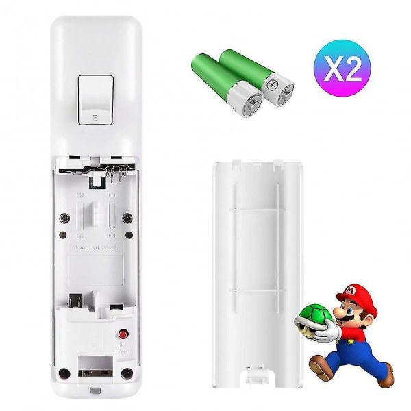 Wii-fjärrkontroll för Nintendo Wii och Wii U-konsol (vit)