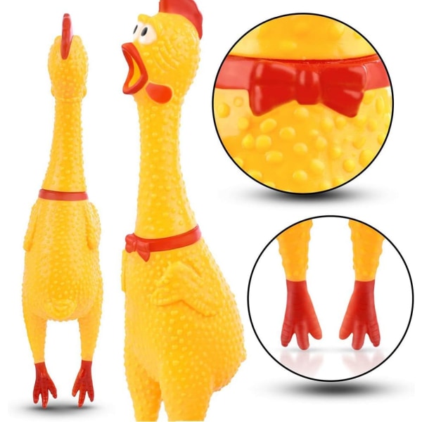 HHL Rubber Chicken /Squeeze Chicken, Prank Novelty Toy