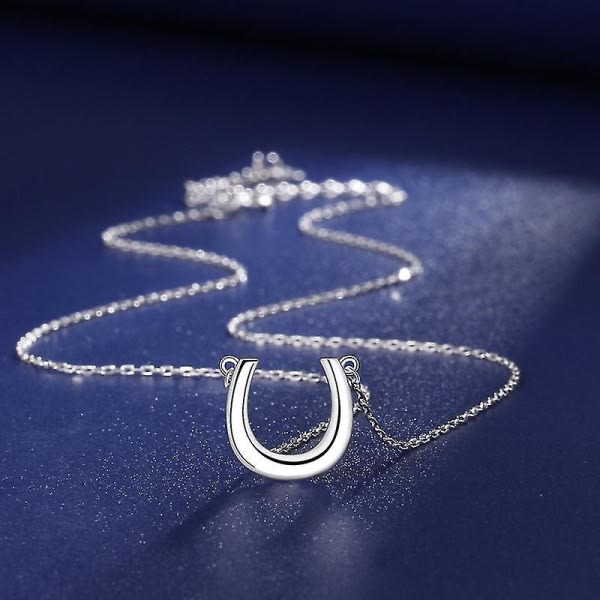 Wabjtam Hästskohalsband för kvinnor 925 Sterling Silver Hästsmycken presenter för tjejer